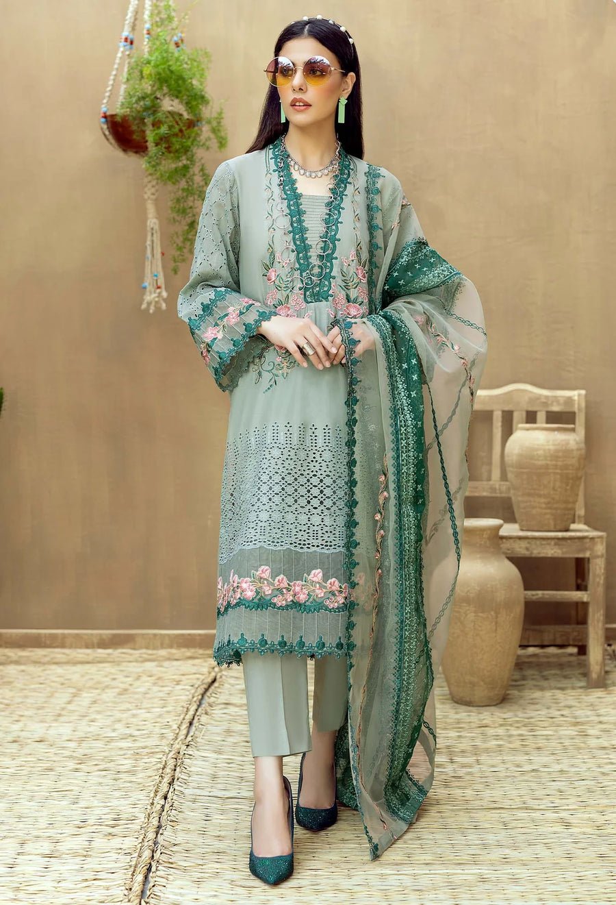 3 piece fully embroided lawn suit lm 16