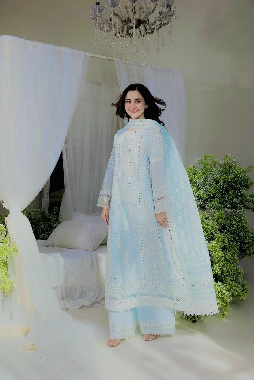 qalamkar 3pc embroiderd summer casual collection