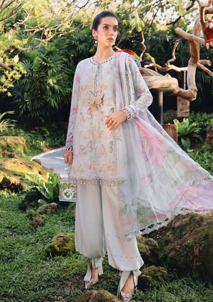 MARIA B 3pc Embroiderd Summer Eid Collection maria b 3pc summer eid collection