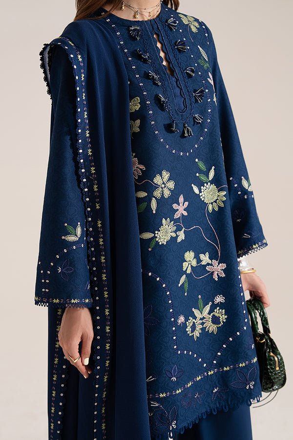 Winter Collection 3 piece unstitched fully embroidered dhanak fabric sp 985