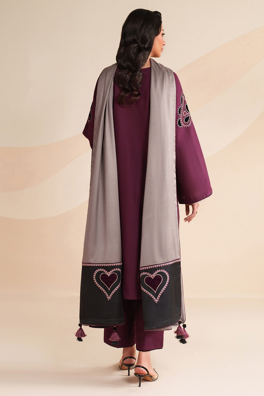 Winter Collection 3 piece unstitched embroidered dhanak fabric