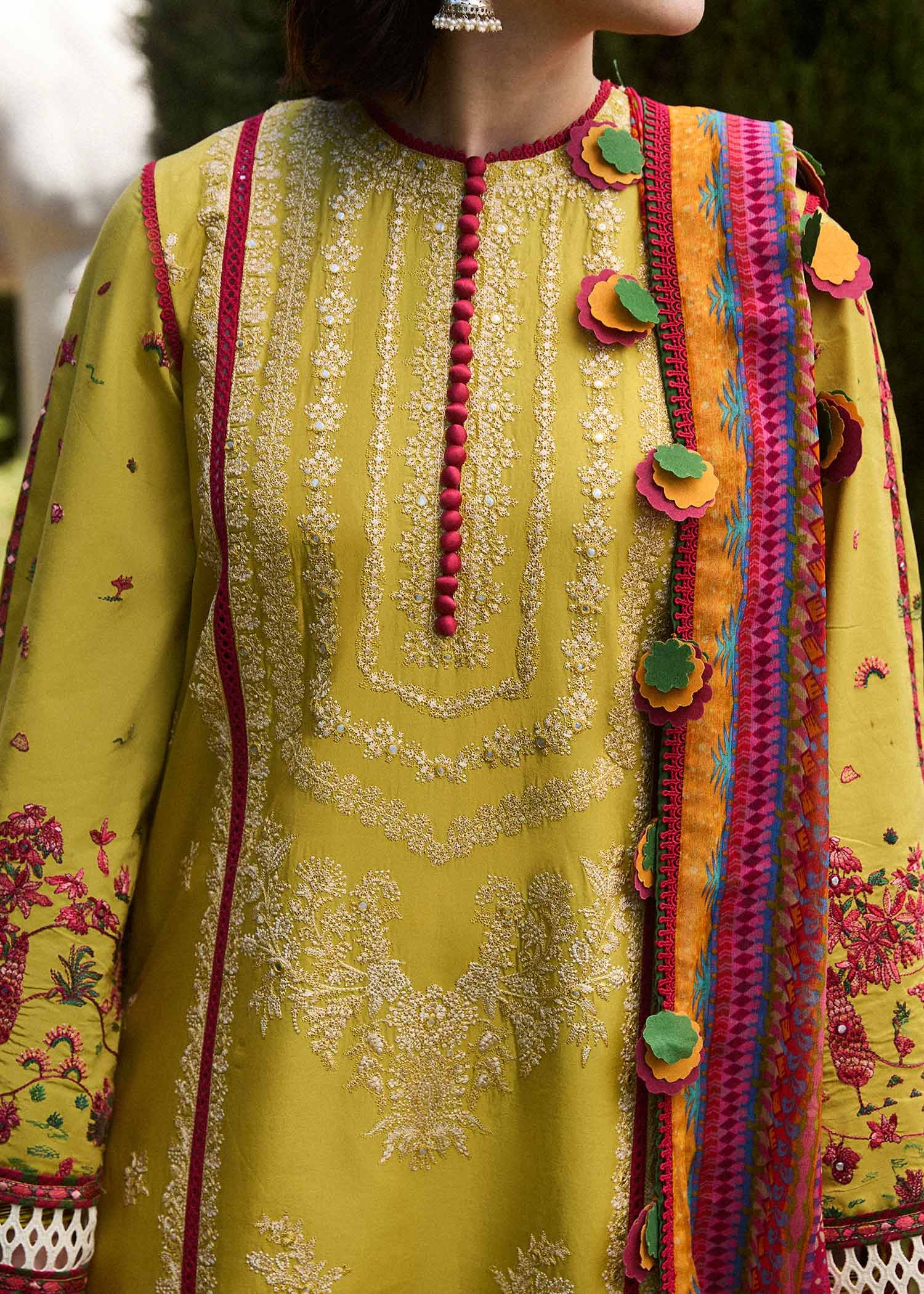 Winter Collection 3 piece unstitched fully embroidered dhanak fabric