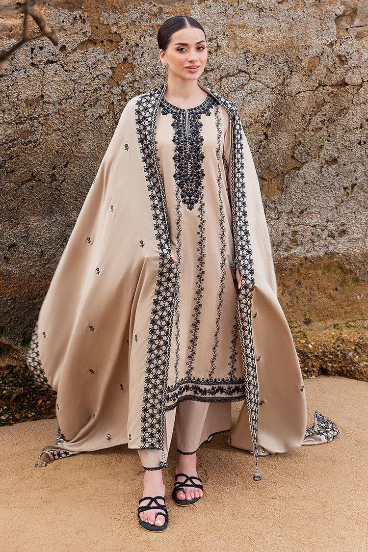 Winter Collection 3 piece unstitched fully embroidered dhanak fabric