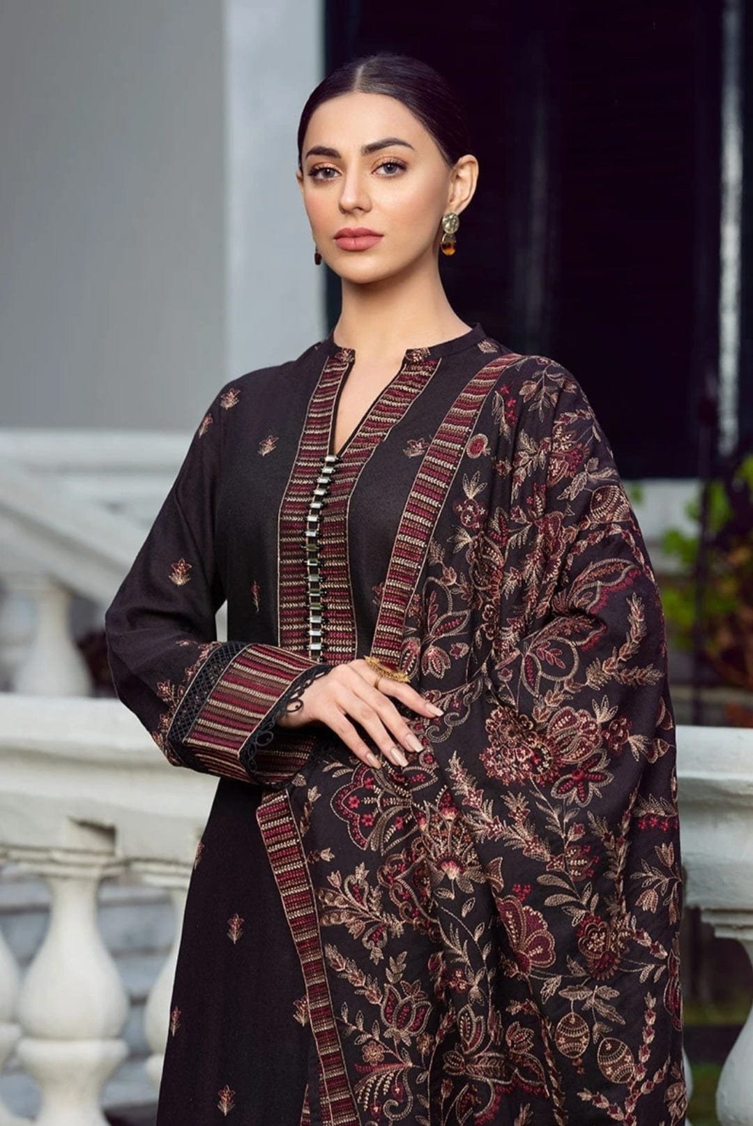 3 piece fully embroided dhanak suit with embroided dhanak shawl br 1020 3 piece fully embroided dhanak suit with embroided dhanak shawl br 1020