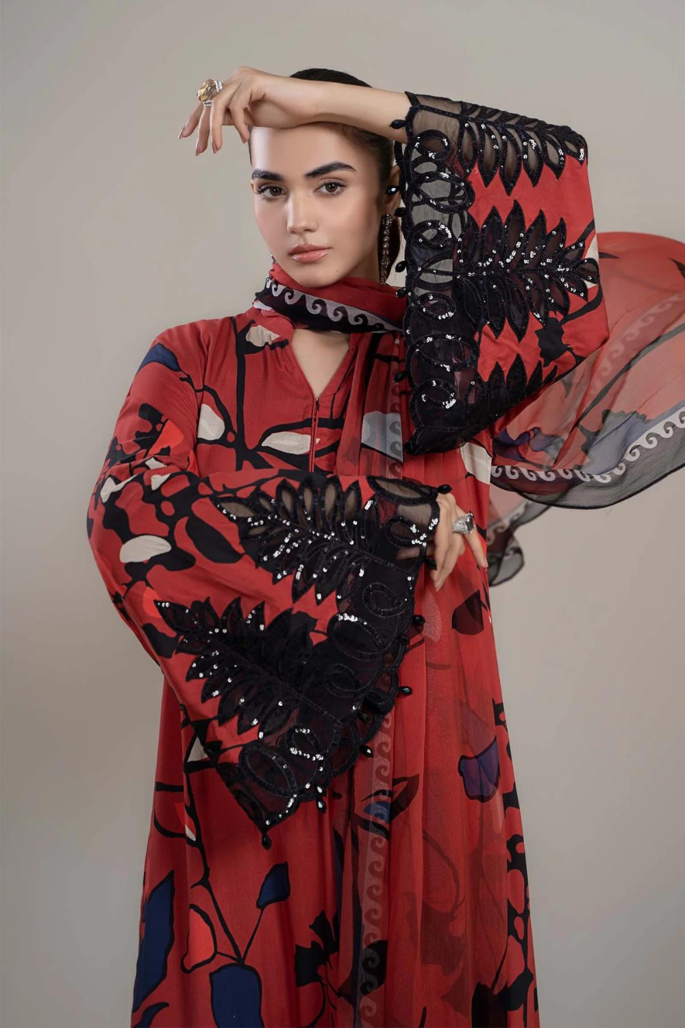 3 piece unstitched digital printed lawn fabric