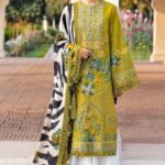 3 Piece - Fully Embroided Lawn Suit With Silk Dupatta MO-520