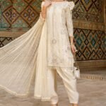 3 Pc Chicken Kari Lawn suit with Embroided Bamber Chiffon Dupatta MB-220