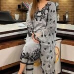 Lawn 3 Pc Heavy Embroided Suit With Embroided Bamber Chiffon Duapatta BR-720