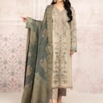 3 Piece- Unstitched Embroided Lawn Suit MB-300