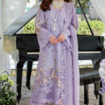 3 Piece - Unstitched Fully Embroidered Lawn Fabric EL-2715