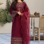 3 Piece - Unstitched Fully Embroidered Lawn Fabric QL-2685