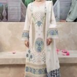 3 Piece - Unstitched Luxury Embroidered Lawn Fabric MR-2730